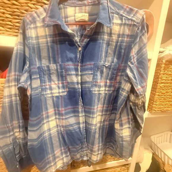 Universal Thread Blue and Red Plaid Shirt - Picture 2 of 6